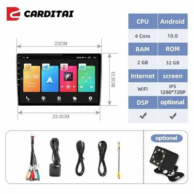 2DIN DSP Funktion 7 9 10 Zoll Touchscreen Android-Auto-Radio GPS-Navigation Multimedia