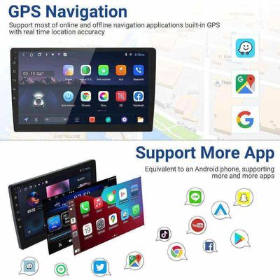 4 Kern-CPU 10,1 Zoll 2 Din Touchscreen GPS-Navigation Android-Auto-Radio für Universal