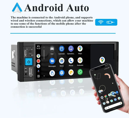 Car Radio Wireless Carplay 1Din MP5-Player mit FM/AM/RDS Multimedia und Bluetooth