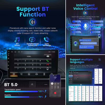 Intelligente Systeme Bluetooth-Fahrzeugradio mit 10-Zoll-Bildschirm und eingebautes drahtloses CarPlay