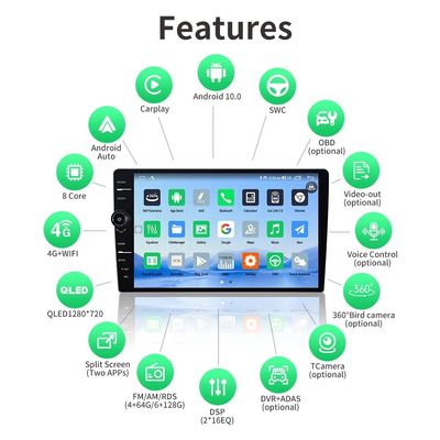13' Touchscreen Android 12 Car Multimedia Player mit eingebautem WLAN und GPS-Navigation