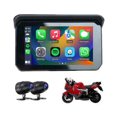IP67 Wasserdicht 5 Zoll IPS-Bildschirm Motorrad Carplay GPS-Navigator 2 in 1 drahtlos Apple Car-play Android Auto