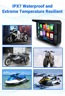 IP67 Wasserdicht 5 Zoll IPS-Bildschirm Motorrad Carplay GPS-Navigator 2 in 1 drahtlos Apple Car-play Android Auto