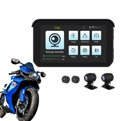 Tragbare Motorradnavigation GPS 5 Zoll drahtlos Apple Carplay und Android Auto