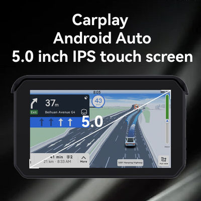 Tragbare Motorradnavigation GPS 5 Zoll drahtlos Apple Carplay und Android Auto