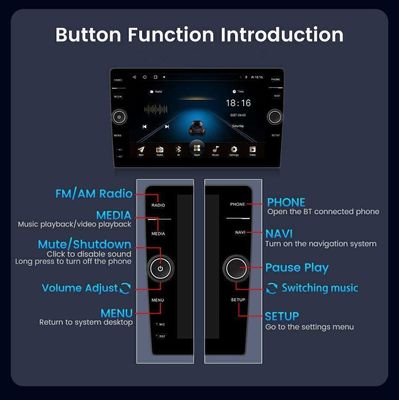 Universal Wi-Fi 9/10 Zoll Android 11.0 Car Multimedia Player für Toyota Nissan
