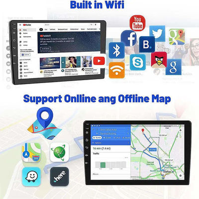 BT5.0 WLAN-Hotspot GPS IPS Full Touch Screen 2 32 GB Universal 10,1 Zoll Auto MP5 Player T3