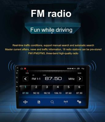 10.1 Zoll Touchscreen 2 Din Car Radio mit Android OS DSP Funktion und BT Navigation