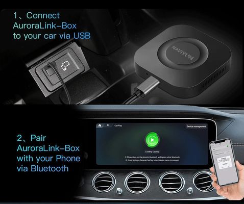 5V±0.2V 1.0A Leistungsaufnahme Carplay AI Box 8GB 128GB Eingebaute GPS Wifi Wireless Streaming Box