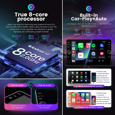 Universal eingebaut in 4G Android 12 Auto Electronics TS18 9/10 Zoll Knob Headunit Auto Radio