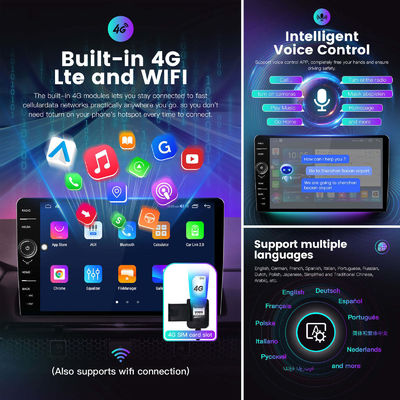 Universal eingebaut in 4G Android 12 Auto Electronics TS18 9/10 Zoll Knob Headunit Auto Radio