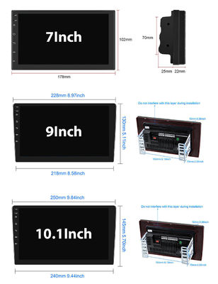 Universal Car 2 Din Android12 Carplay GPS TS7 Player mit mehrsprachiger Unterstützung