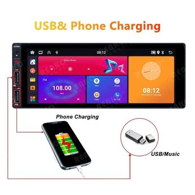 Bluetooth-Funktion 1 Din Auto-Radio-Audio-Bildschirm mit FM-Aux-Eingangsempfänger und OLED-Bildschirm