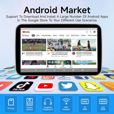 PORTABLE Android12.0 Kopfstützmonitor 2 32G WIFI/Bluetooth/USB/SD/HDMI/FM/Mirror Link Videoplayer