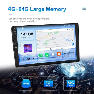 QLED-Bildschirm Android 9/10 Zoll 4G RAM 64G ROM Double Din Car MP5 Player mit benutzerdefinierter Benutzeroberfläche
