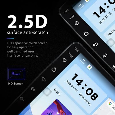 QLED-Bildschirm Android 9/10 Zoll 4G RAM 64G ROM Double Din Car MP5 Player mit benutzerdefinierter Benutzeroberfläche