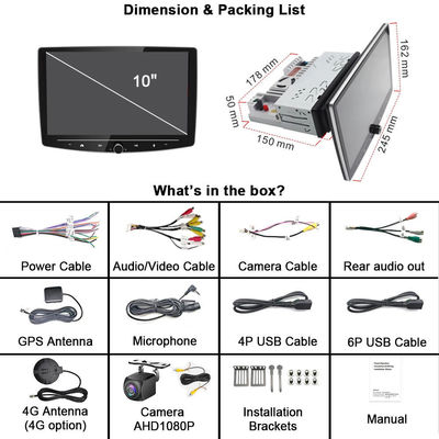 Universal 2 Din Car Stereo mit GPS Android12 CarPlayer 8 Core 8G 256G 4G Hauptgerät