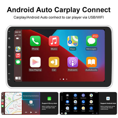 Universal 10,36' IPS Android Auto Radio GPS Wifi 1 Din Touchscreen Carplay HD Kamera