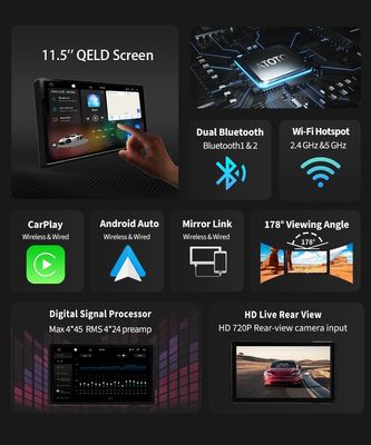 Universal Car Radio Android13 Car Player mit 11,5 Zoll QELD-Bildschirm und 8 Core TS10 Radio