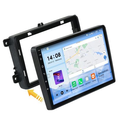 Eingebautes 2DIN 9" QLED DSP CarPlay 4G LTE Android-Autofunk für VW Passat B6 B7 Golf Polo Jetta