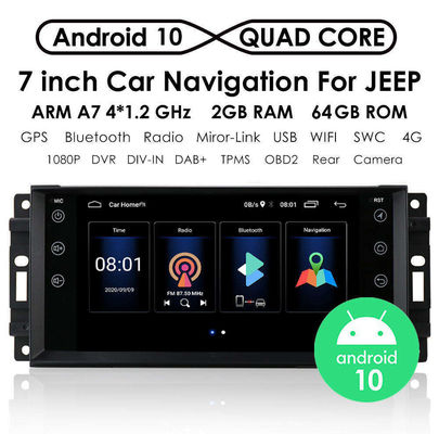7" Android-Auto-Stereo für Jeep Cherokee Kompass Commander Wrangler 300C Dodge Kaliber Liberty 2009 2008 2010 2011